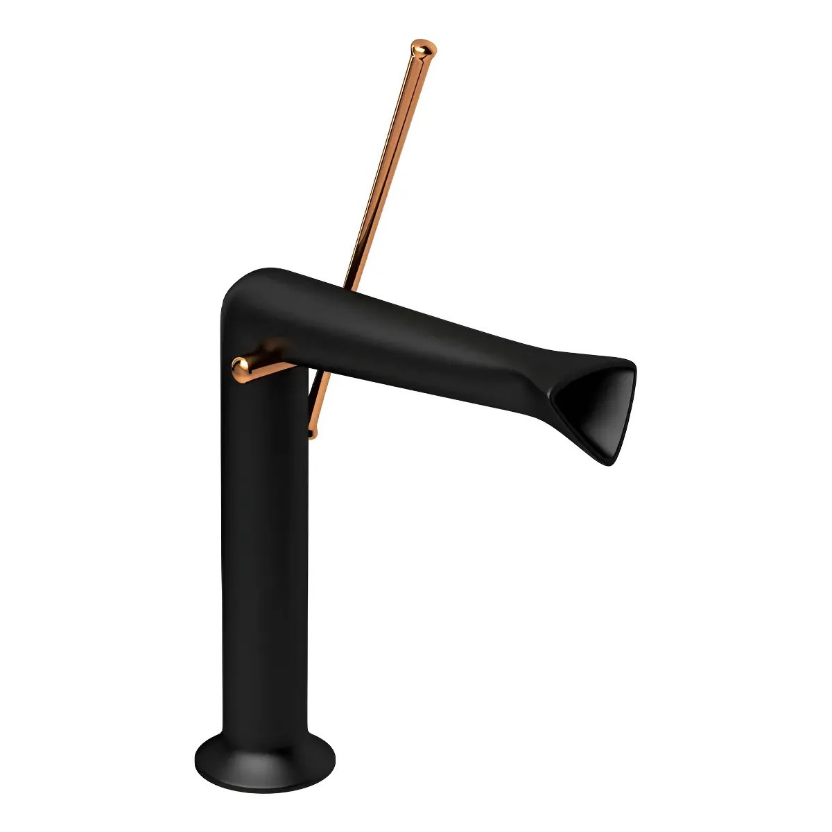 Torneira para Lavatório de Mesa Bica Alta Jader Almeida Black Matte e Red Gold - Deca