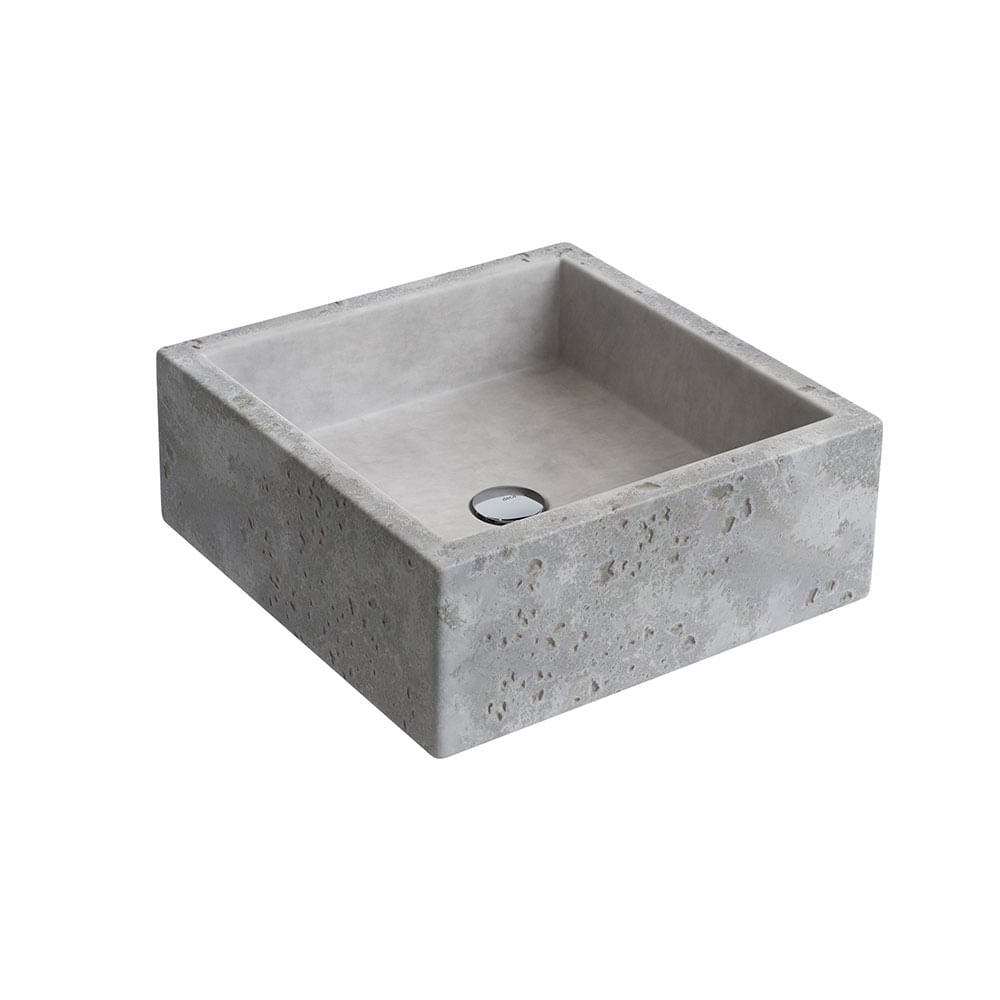 Cuba de Apoio Quadrada 410mm Bruta Cimentícia - Deca