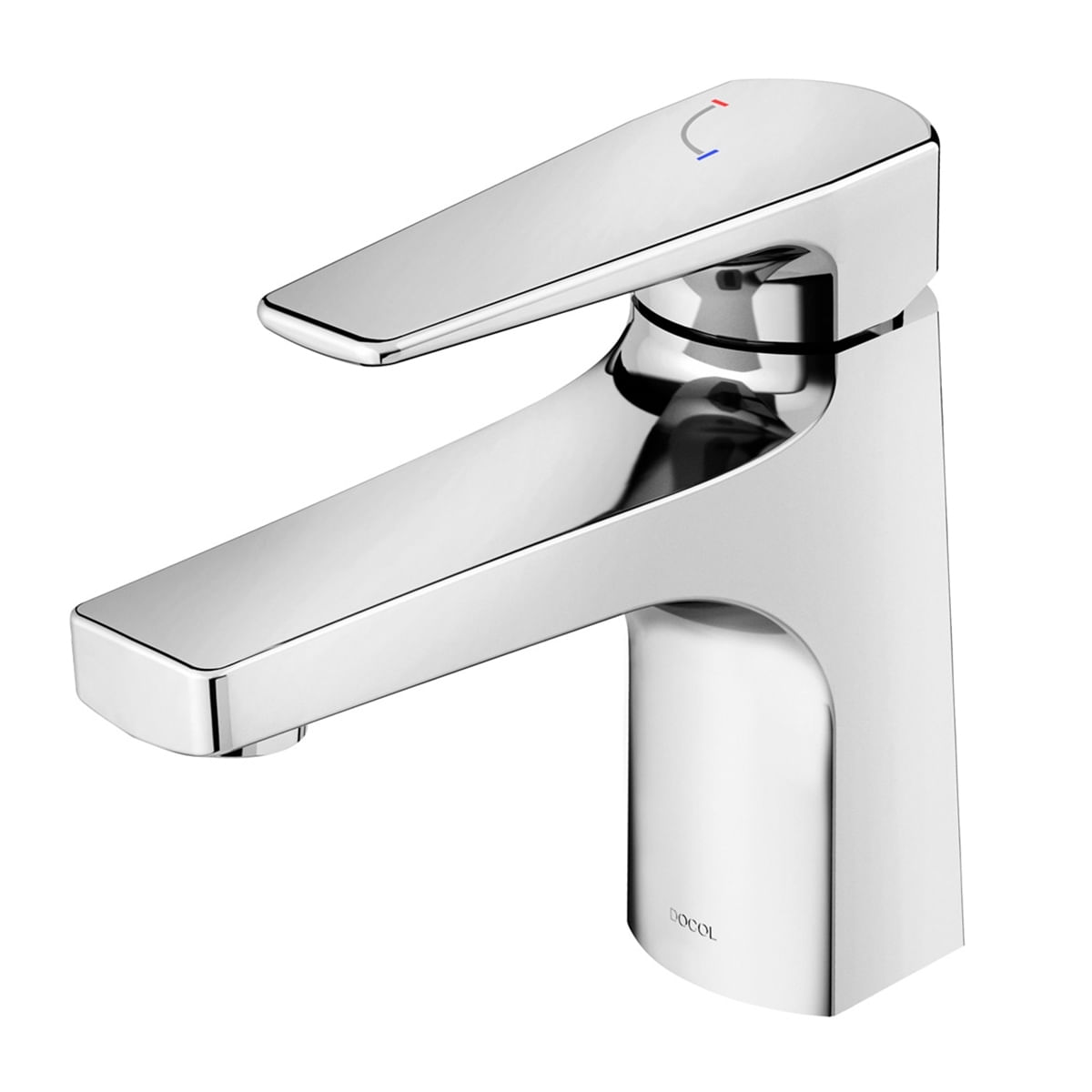Monocomando bica baixa de mesa para lavatório ColdStart Lift cromado - Docol