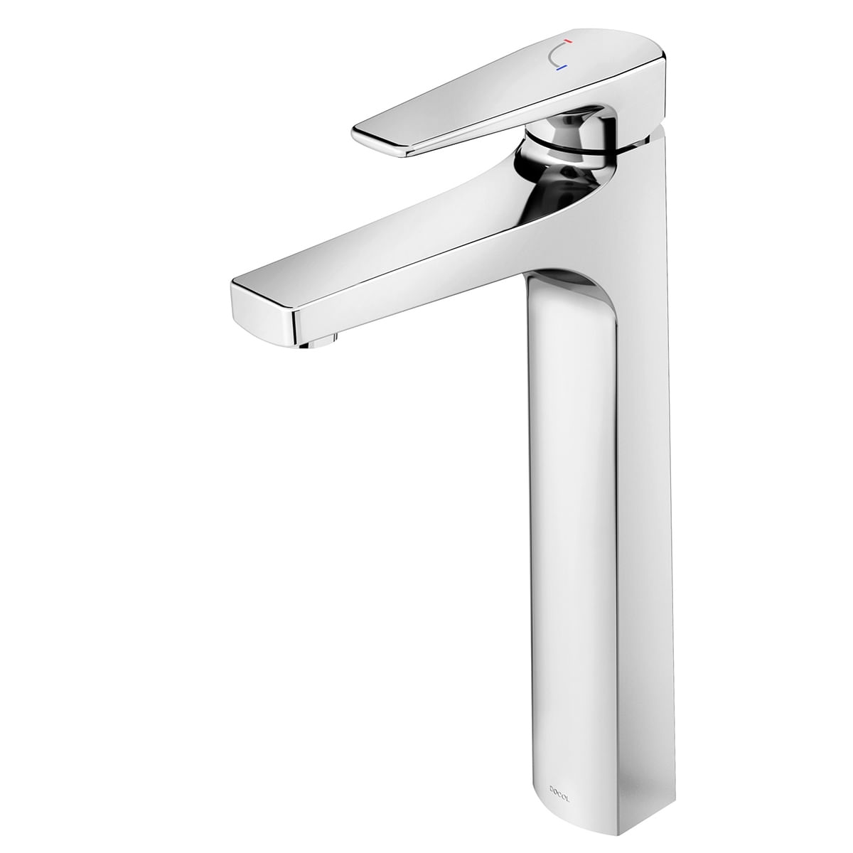 Monocomando bica alta de mesa para lavatório ColdStart Lift cromado - Docol