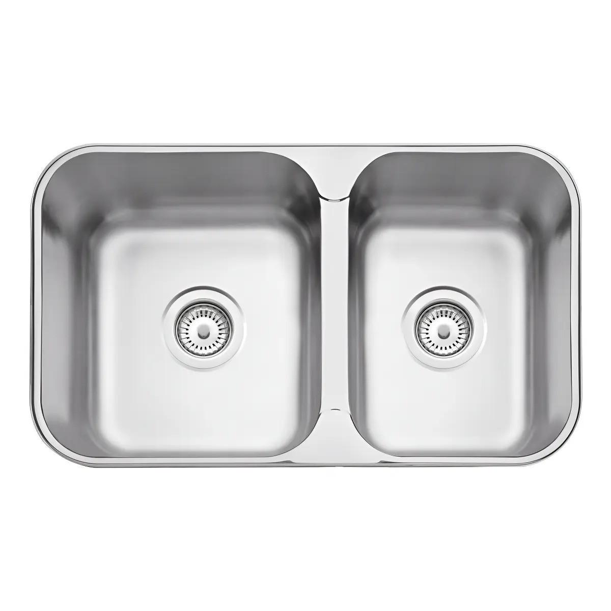 Cuba Dupla de Embutir Retangular 69x40 cm Aço Inox Acetinada - Tramontina