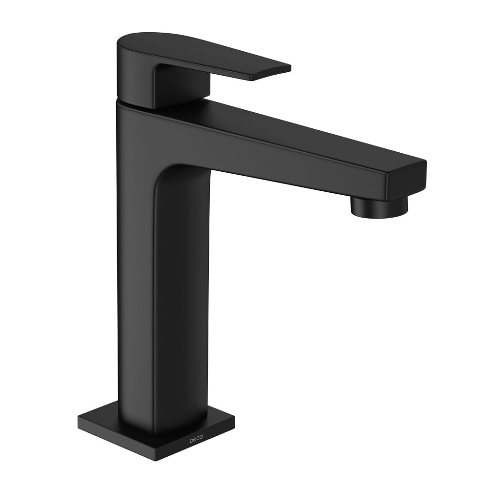 Torneira de Lavatório de Mesa Média Level Black Matte - Deca