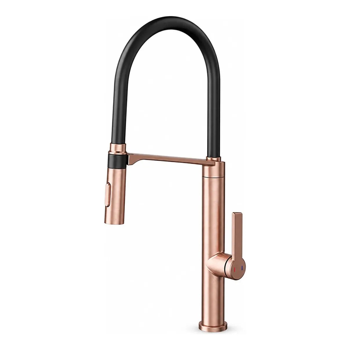 Misturador Monocomando para Cozinha Doc Cobre Escovado com Preto - Docol