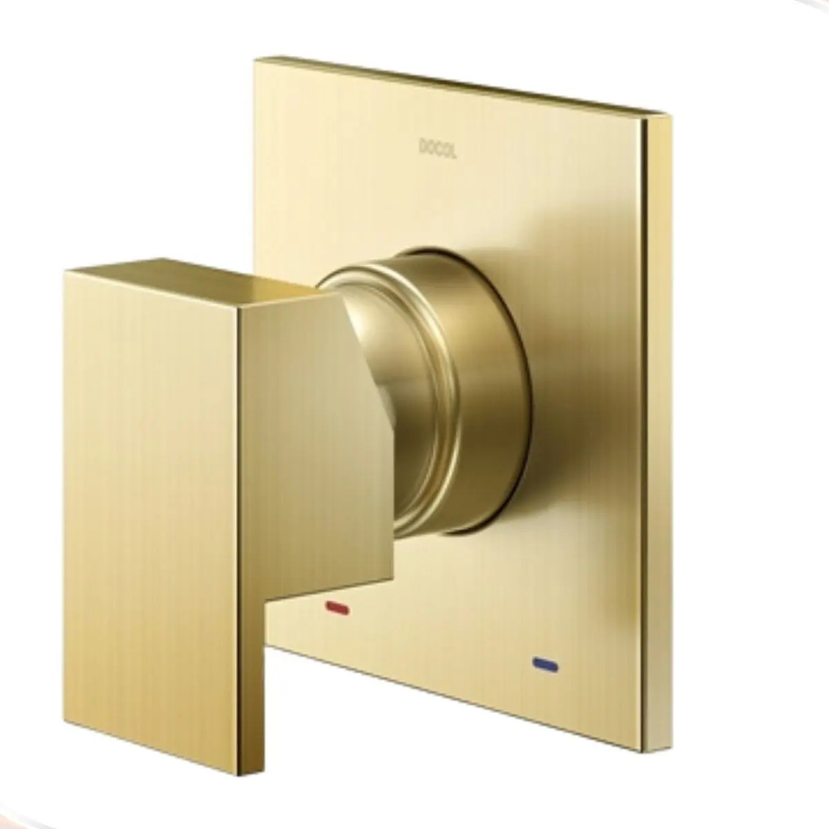 Acabamento Monocomando para Chuveiro New Edge Ouro Escovado - Docol