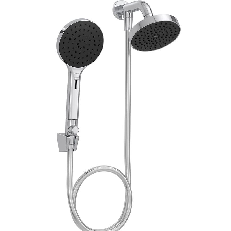Chuveiro Redondo Cromado C/DESV E DUCHA FLEX - Deca