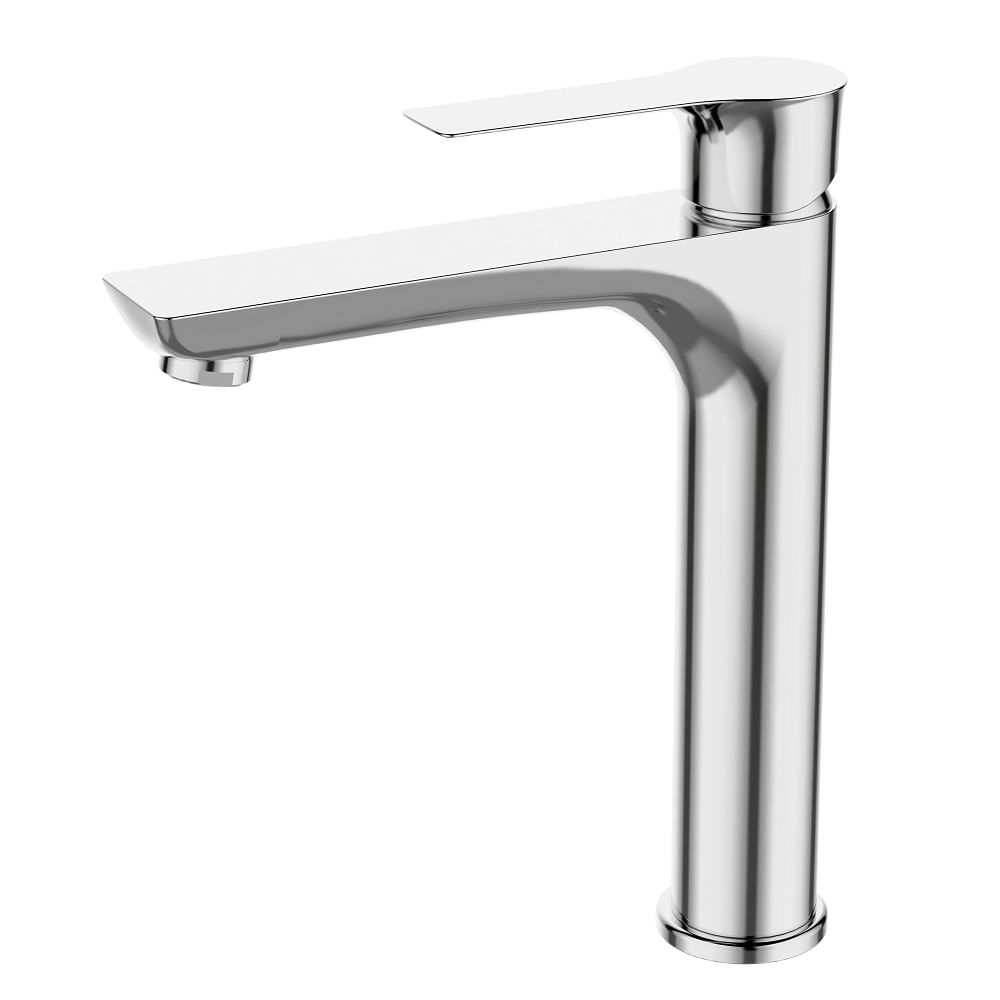 Misturador Monocomando de Lavatório de Mesa Bica Alta Mendoza Cromada - Dax
