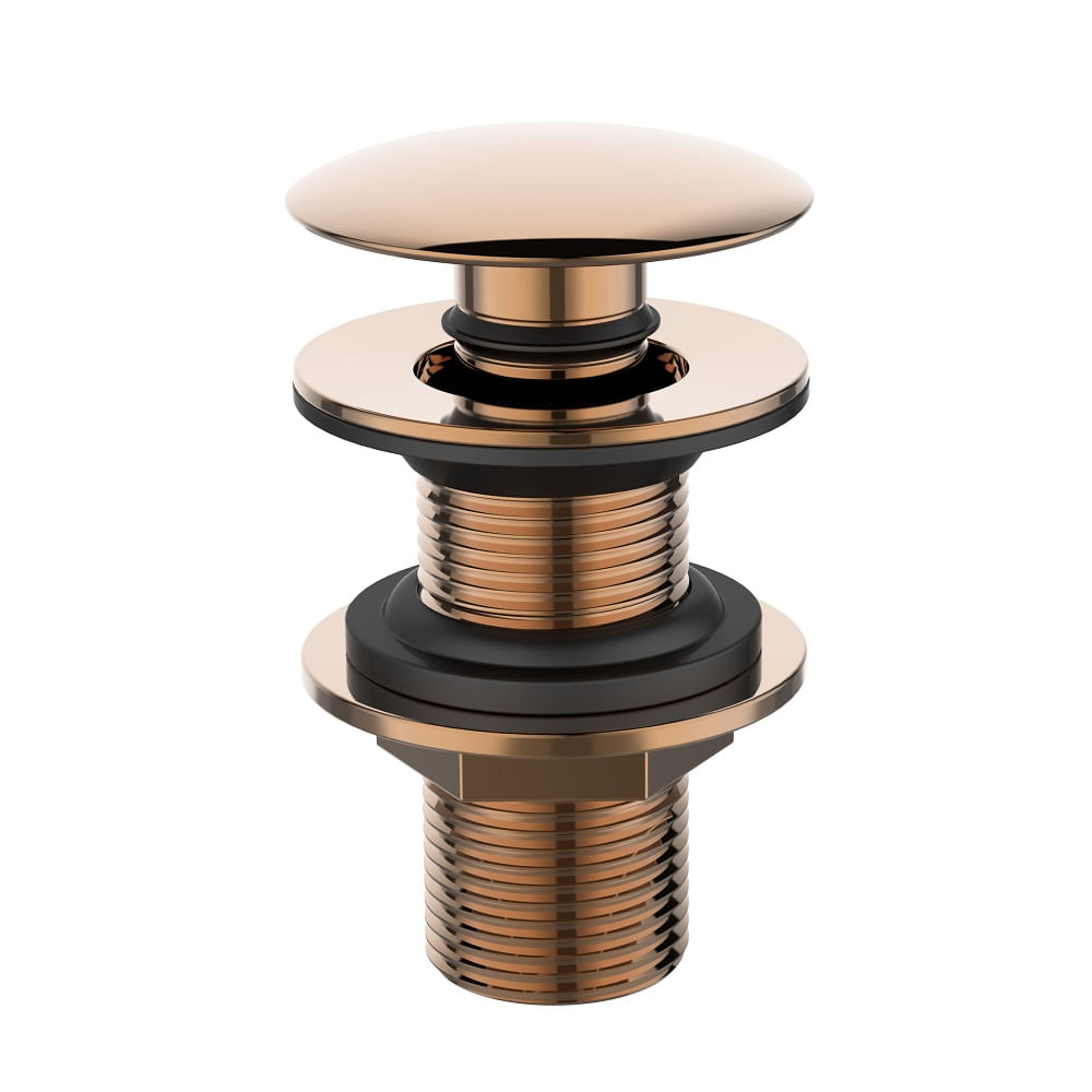 Válvula Click Redonda 7/8 para Lavatório Rose Gold - Dax