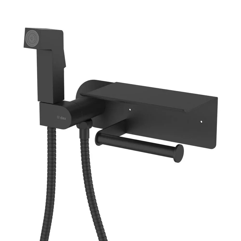 Ducha Higiênica com Papeleira Tâmisa Black - Dax
