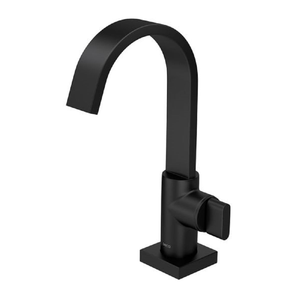 Torneira para Lavatório de Mesa Bica Alta Polo Black Matte - Deca
