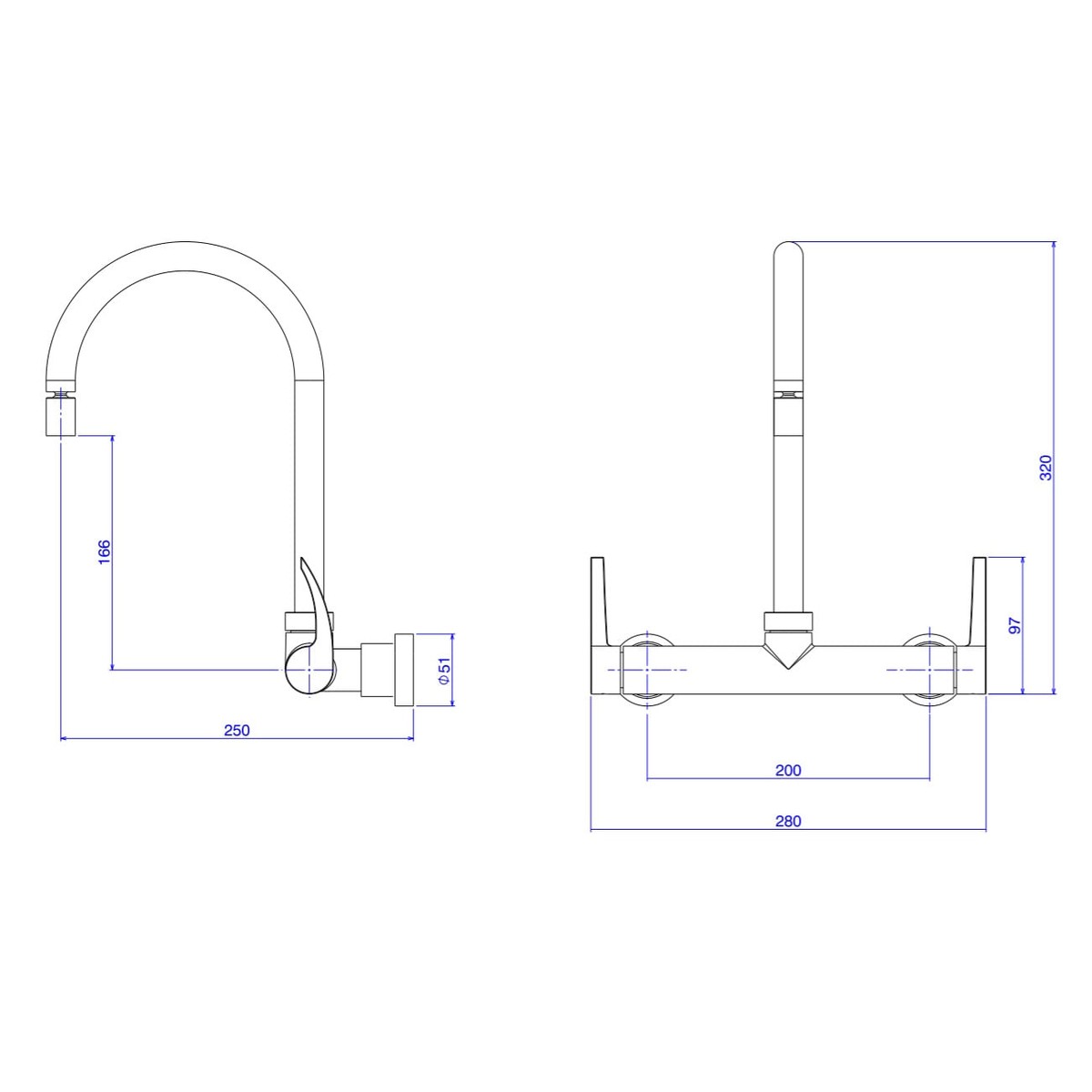 Misturador para Cozinha de Parede Cromado FAST - Deca