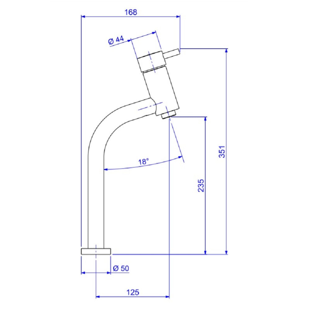 Misturador Monocomando para Lavatório de Mesa Bica Alta Link Cromado - Deca