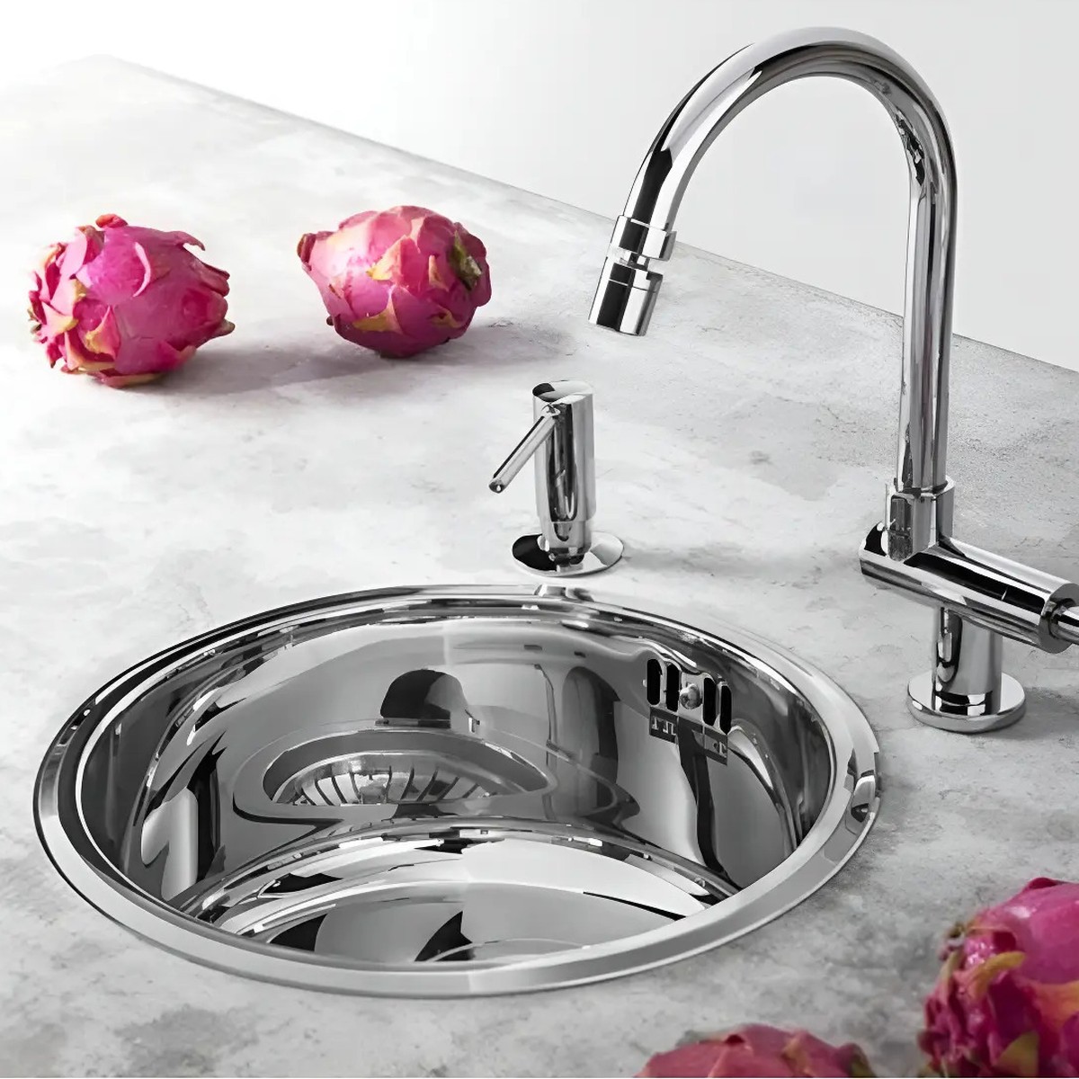 Dosador de Sabão para Pia 250ml Plástico Transparente - Franke