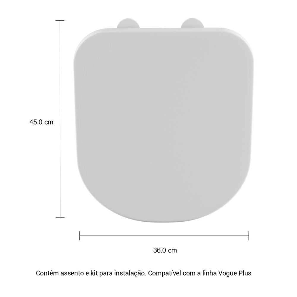 Assento Sanitário Termofixo Vogue Plus Gelo - Deca