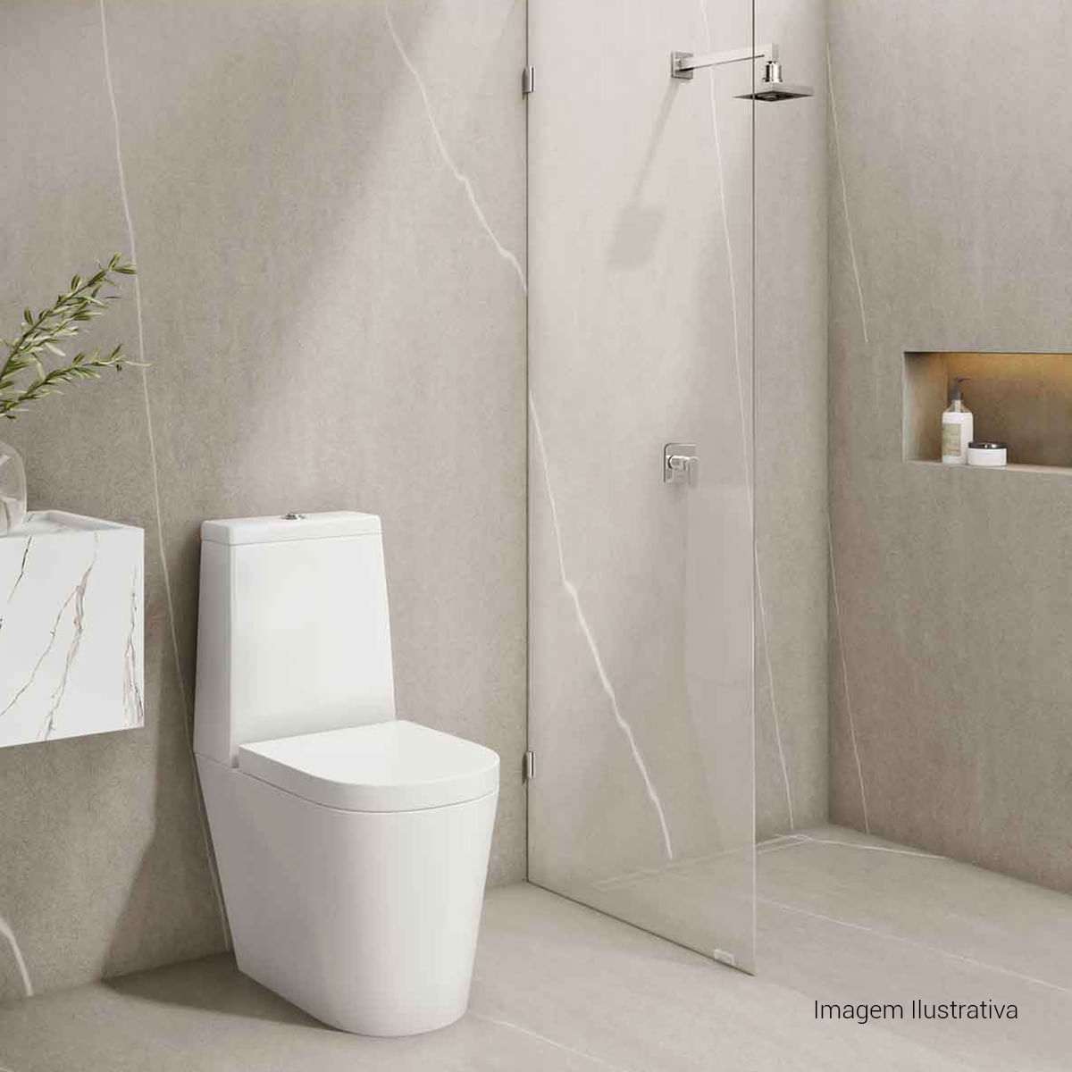 Chuveiro Plus Quadratta Cromado ACQUA - Deca