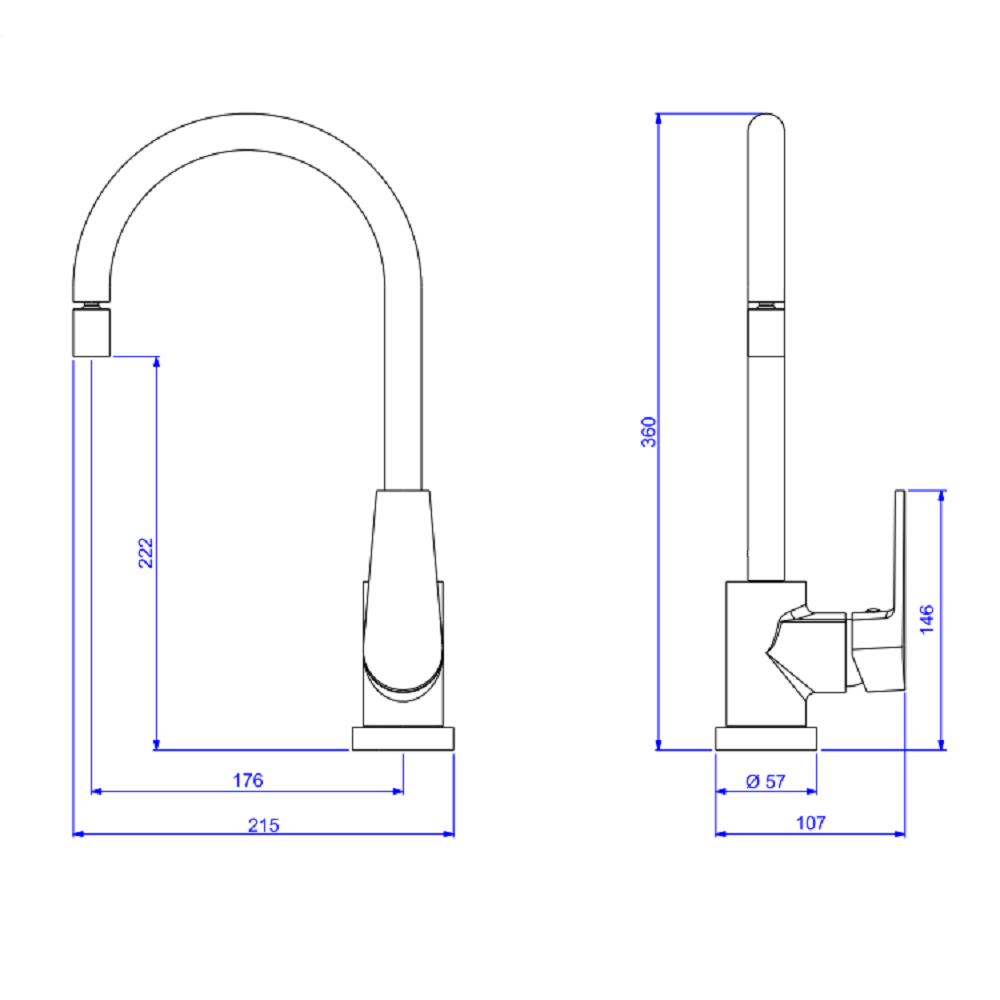 Misturador Monocomando de Mesa para Cozinha Level Cromado - Deca