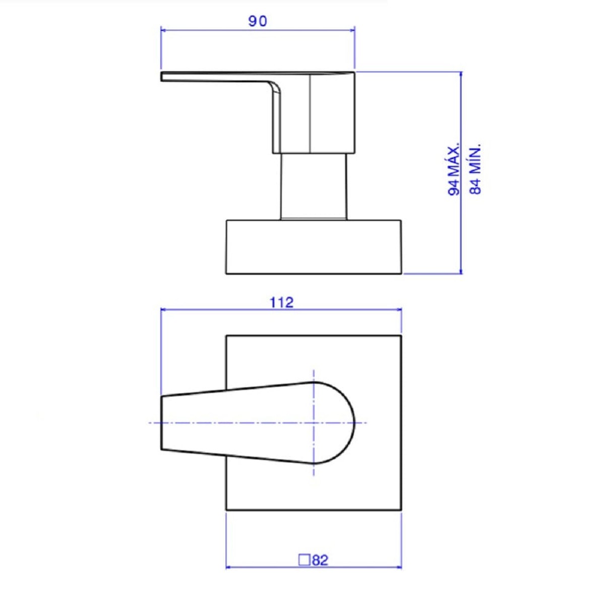 Acabamento de Registro de Gaveta de 1 1/4" e 1 1/2" Cromado Level - Deca