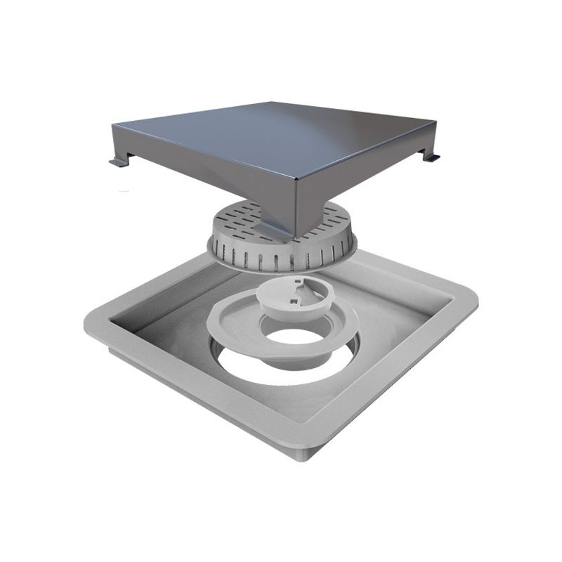 Ralo Linear Square Tampa Inox 15 x 15 cm