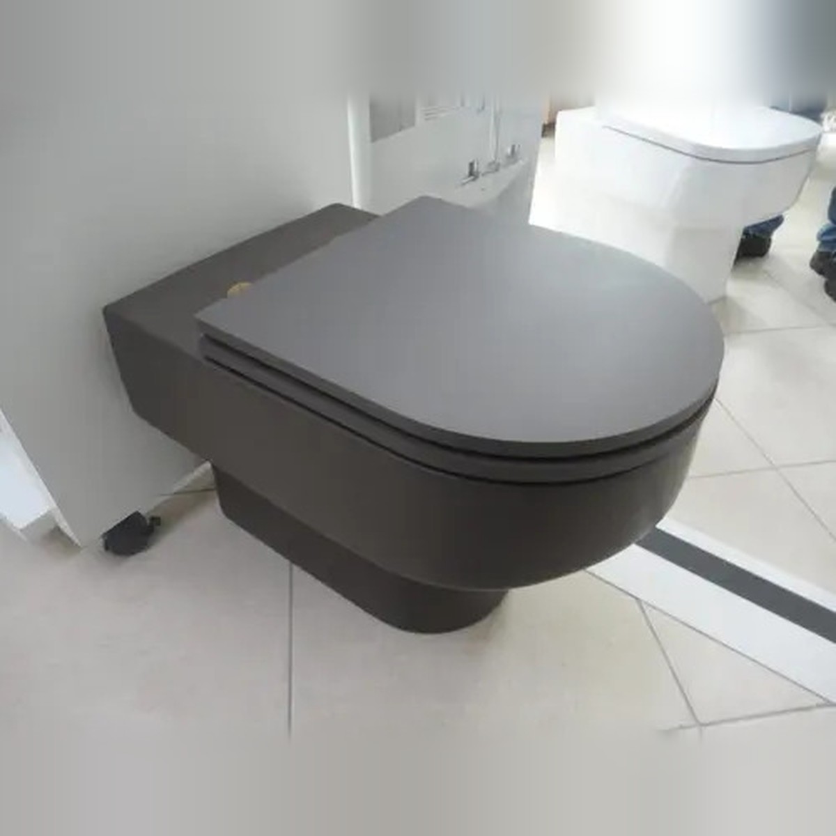Assento Sanitário Poliéster Carrara/Duna/LK/Nuova Marrom Fosco com Fixação Red Gold - Deca