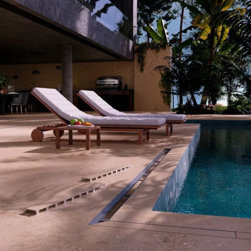 Ralo Linear Elleve Infinity Tampa Oculta Com Base Inox 120 cm