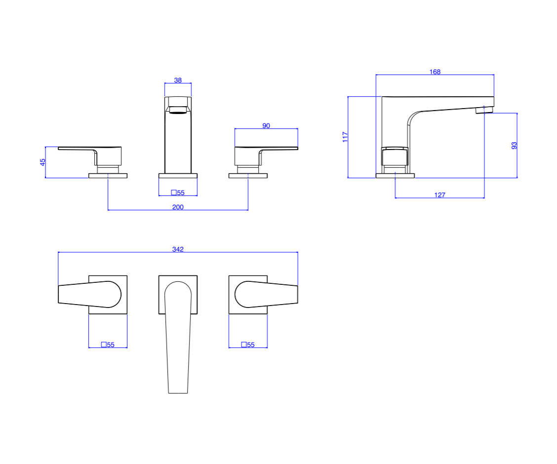 Misturador Deca de Mesa Bica Baixa para Lavatório Level Cromado