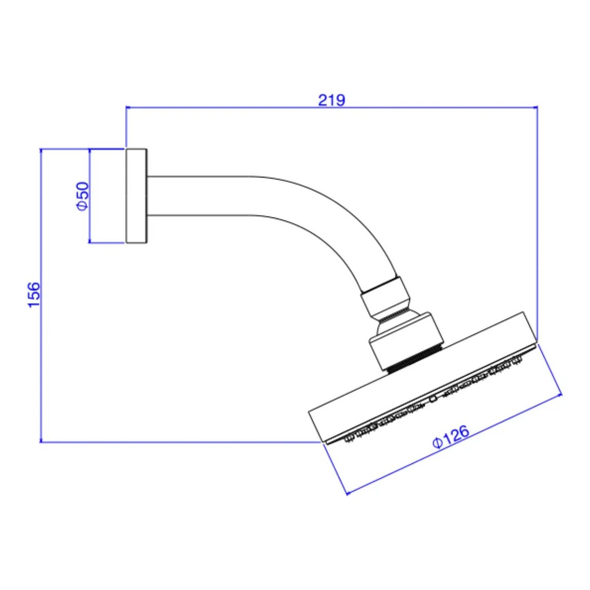 Chuveiro de Parede com Tubo Flex Cromado - Deca
