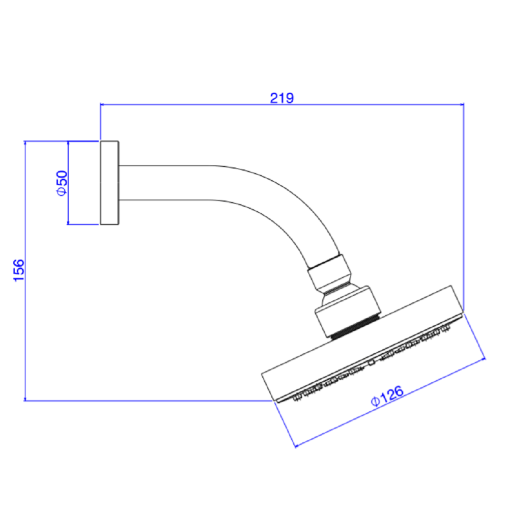 Chuveiro de Parede com Tubo Flex Cromado - Deca