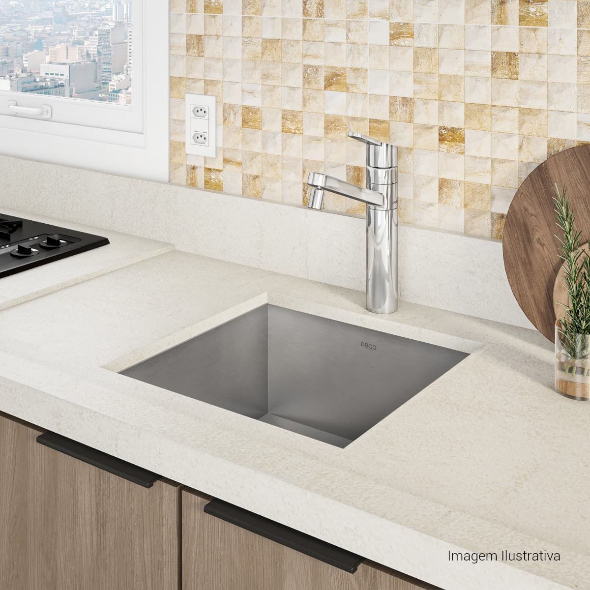 Misturador Monocomando de Mesa para Cozinha Cromado Flex Plus - Deca