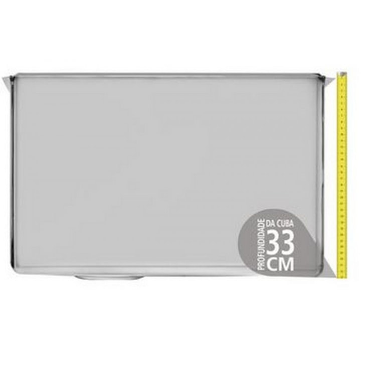 Cuba Retangular 50x40cm 94092/102 com Válvula 4,5 - Tramontina