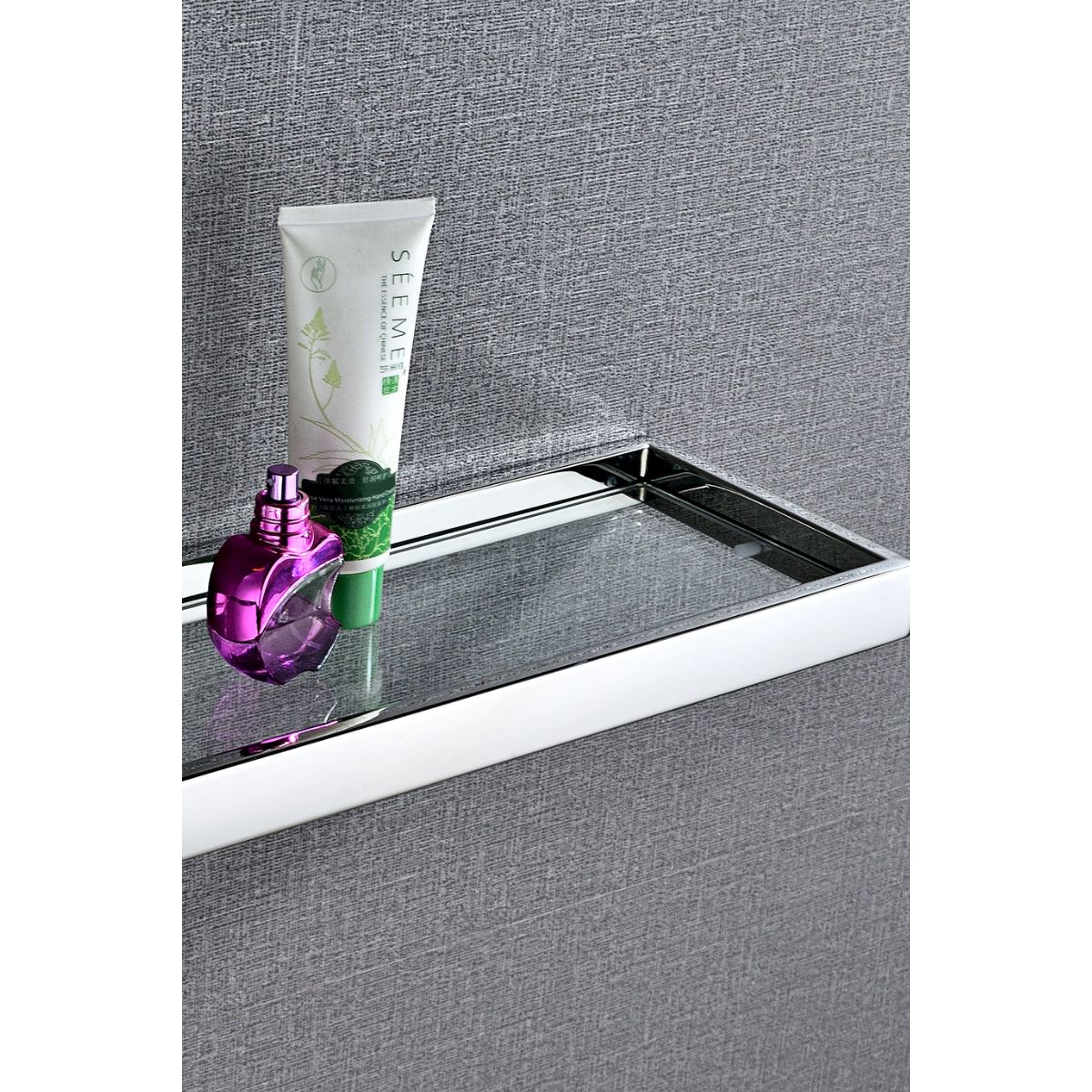 Porta Shampoo de Inox Polido Linha Fatto - Italy Line