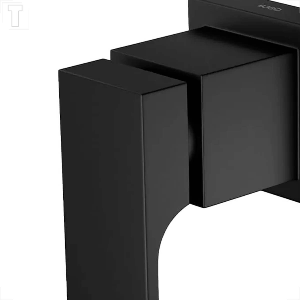 Acabamento de Registro de Gaveta 1/2", 3/4" e 1" Black Matte Unic - Deca