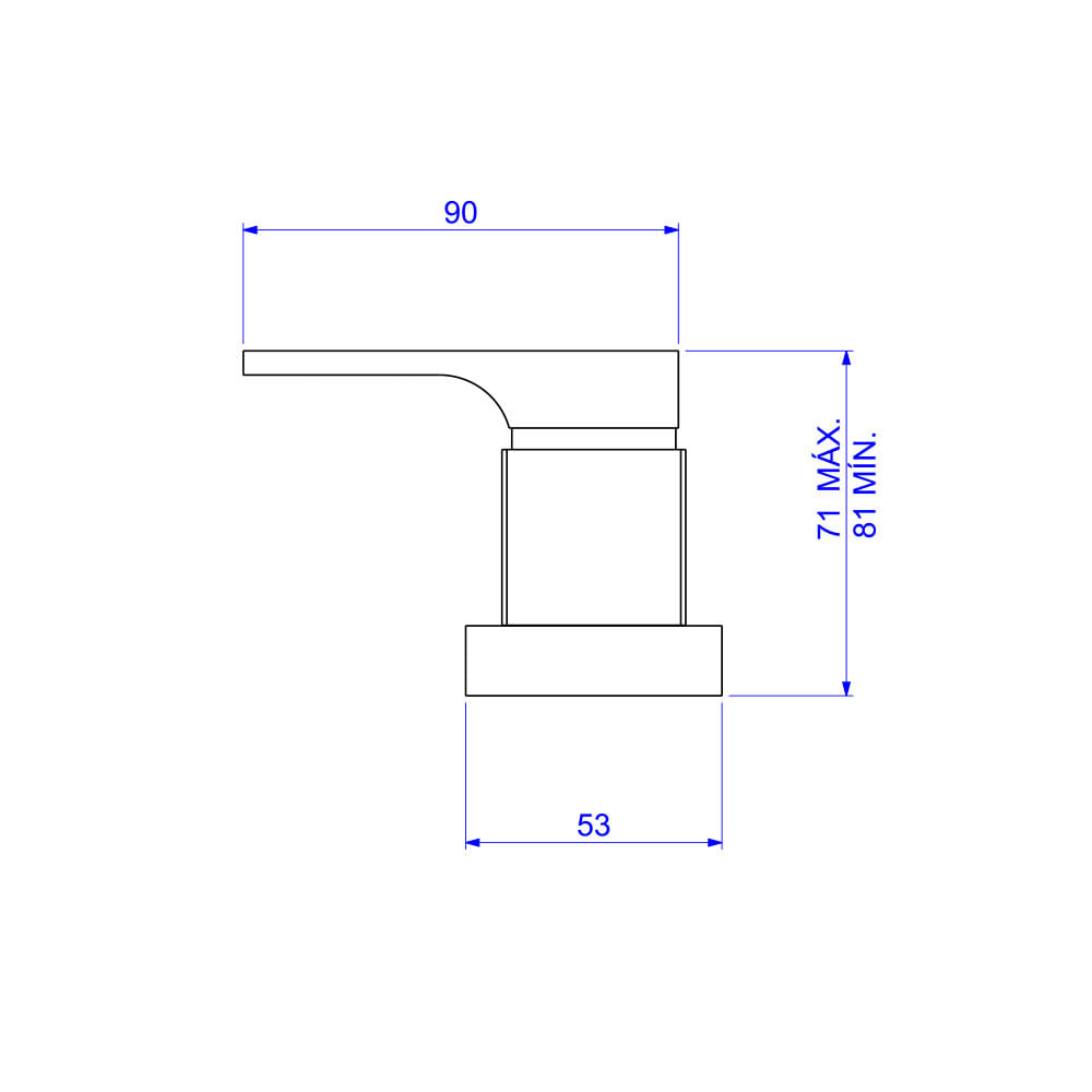 Acabamento de Registro de Gaveta 1/2", 3/4" e 1" Black Matte Unic - Deca