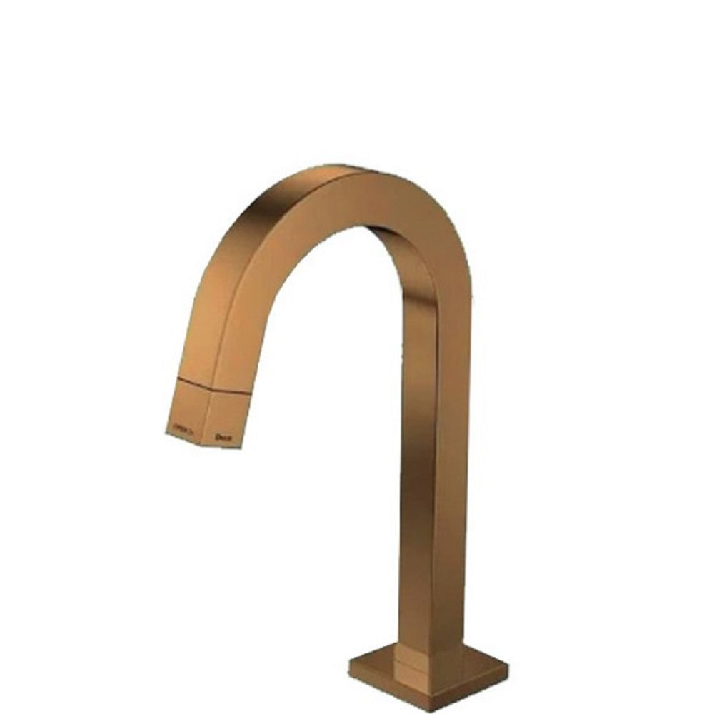 Torneira para Lavatório de Mesa Bica Baixa Tube Red Gold - Deca