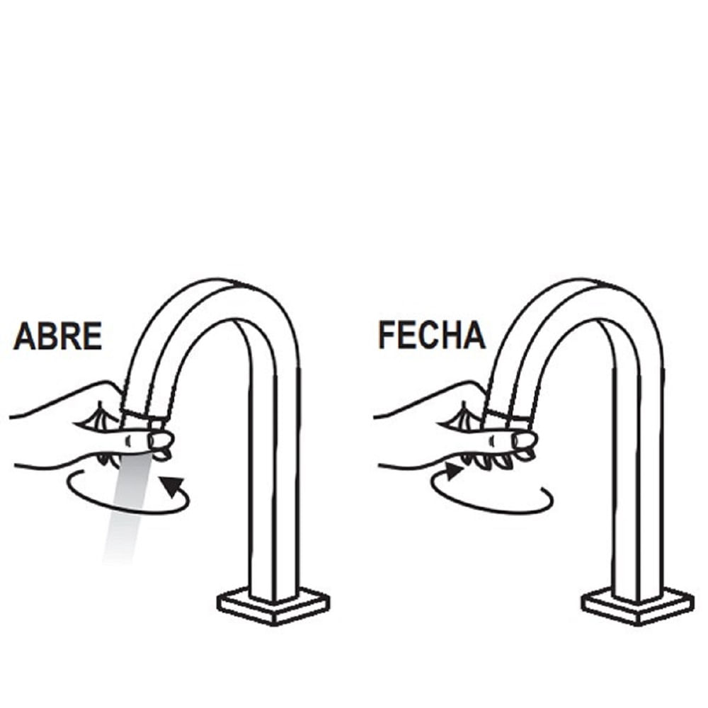 Torneira para Lavatório de Mesa Bica Baixa Tube Red Gold - Deca