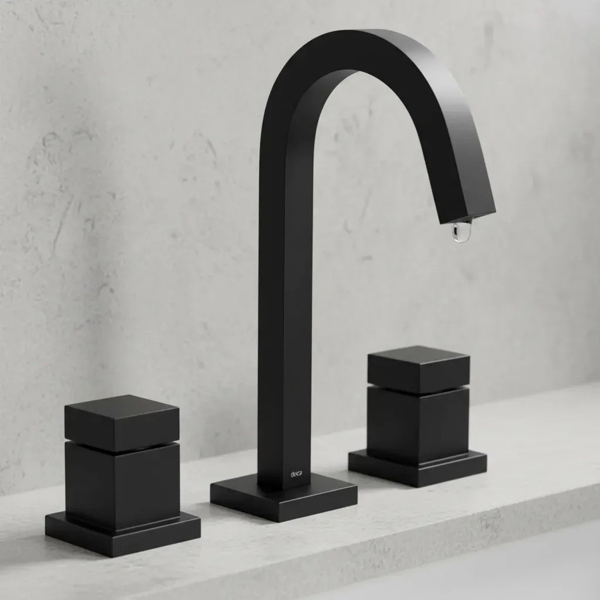 Misturador de Mesa Bica Alta para Lavatório Black Matte Cubo - Deca
