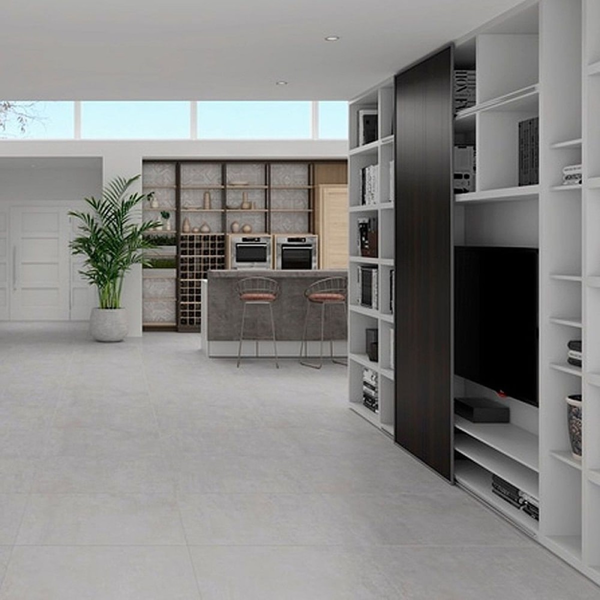 Porcelanato 83x83 cm Acetinado CIMENTO GRIS - Damme