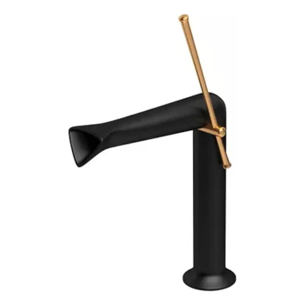 Torneira para Lavatório de Mesa Bica Alta Jader Almeida Black Matte e Red Gold - Deca