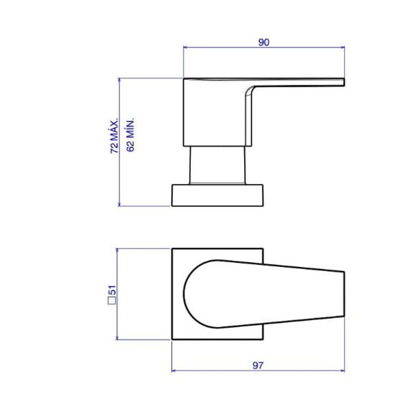 Acabamento de Registro 1/2", 3/4" e 1" Level Red Gold - Deca