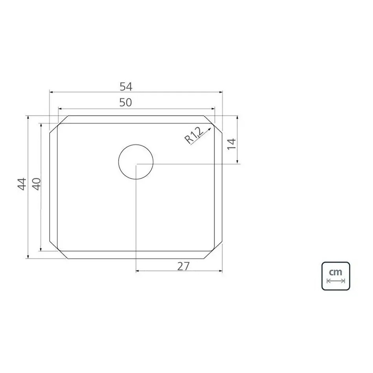 Cuba de embutir Collection Quadrum Undermount em Aço Inox 50X40 cm - Tramontina