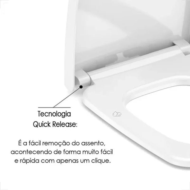 Assento Sanitário Soft Close Boss Branco - Incepa