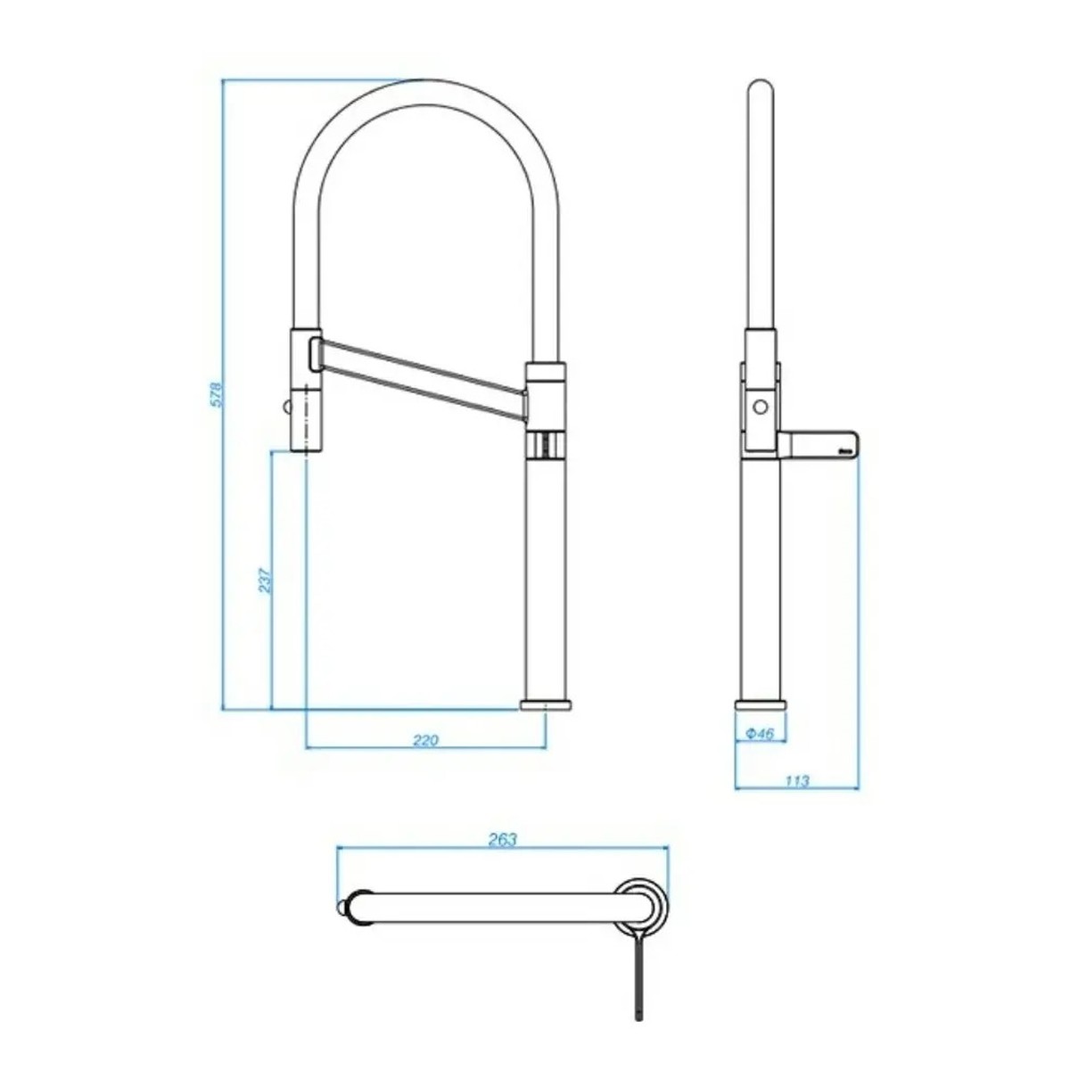 Torneira para Cozinha de Mesa Colore Inox e Fendi - Deca