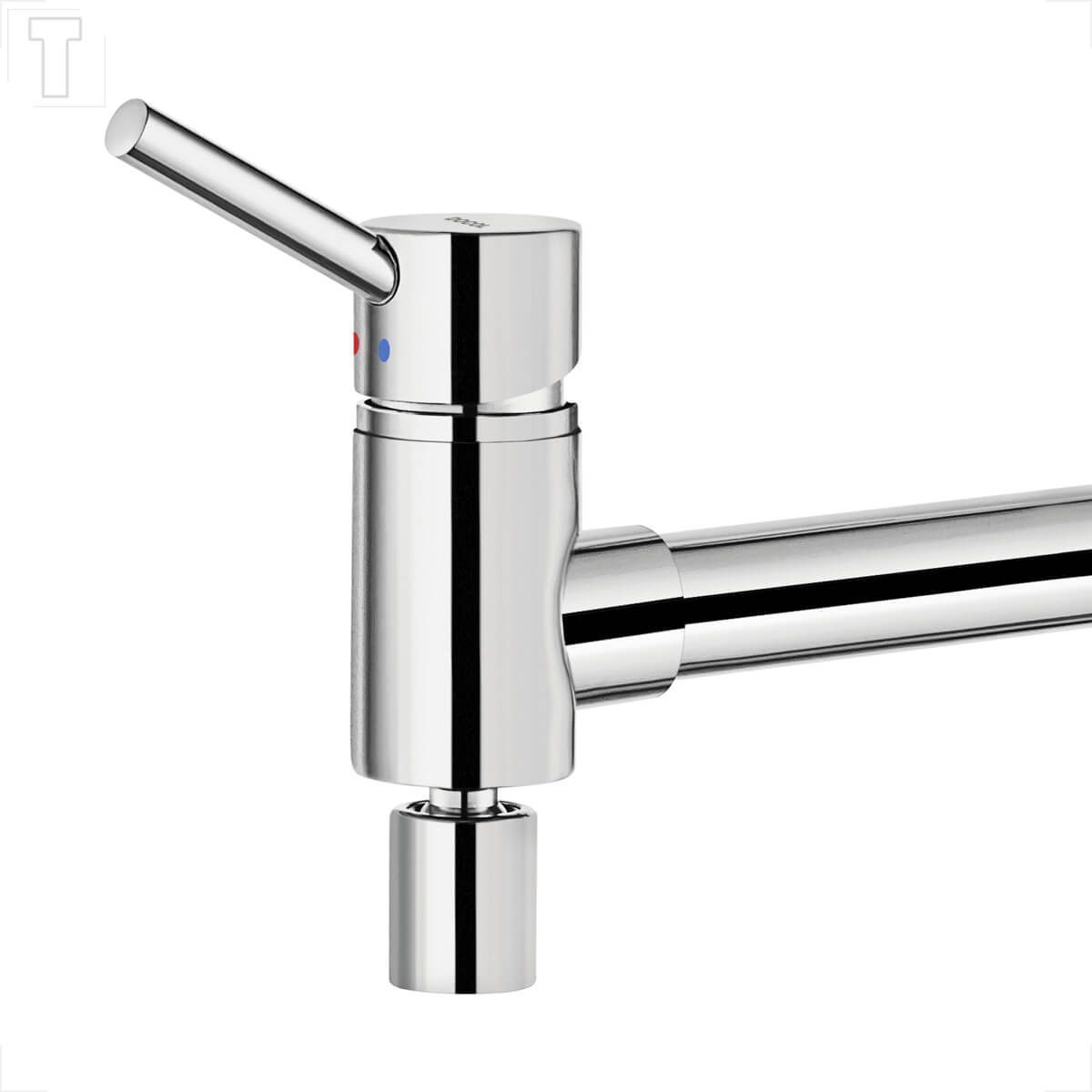 Monocomando bica alta de mesa para cozinha Lóggica cromado - Docol