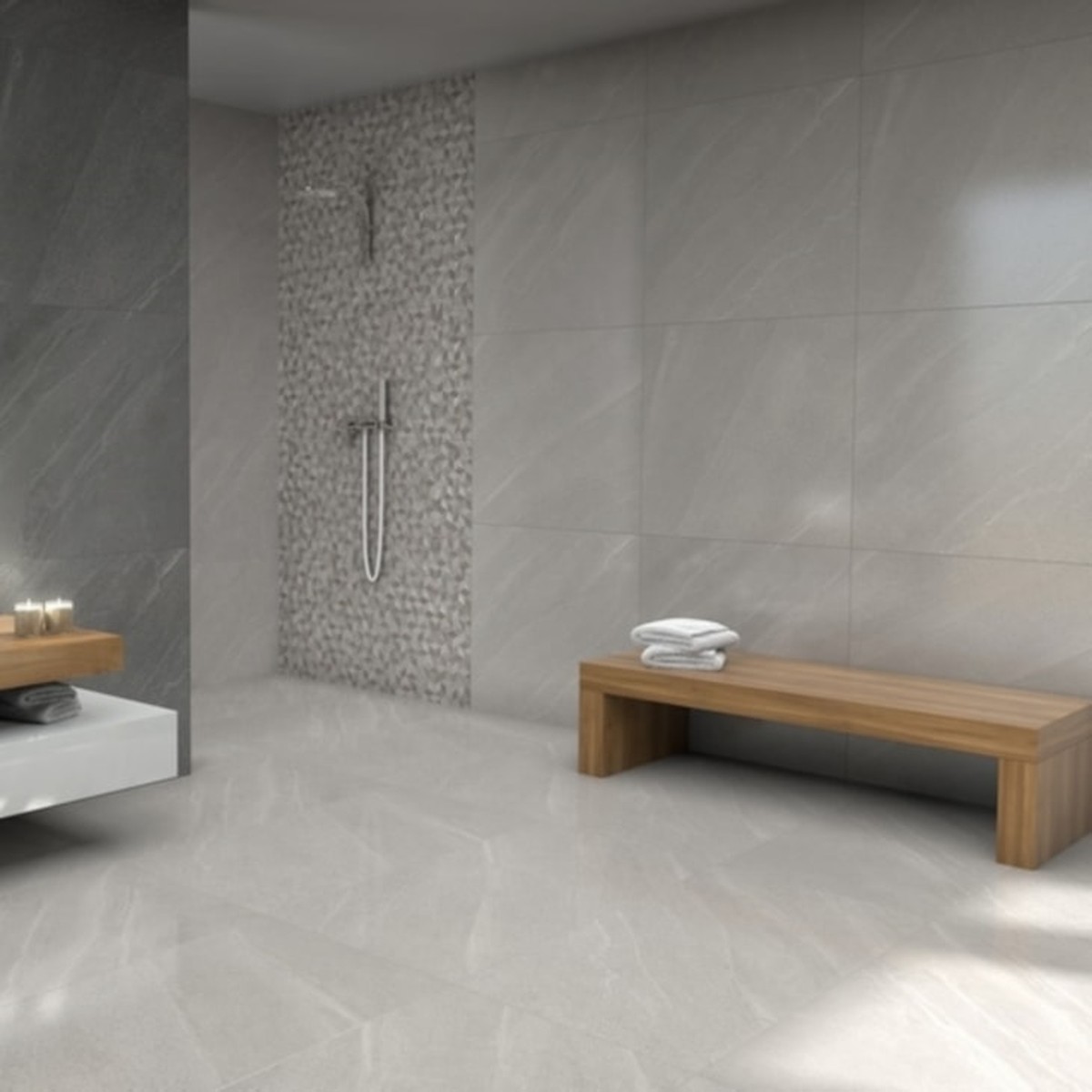 Porcelanato Limestone Acetinado 121x121 cm - Damme