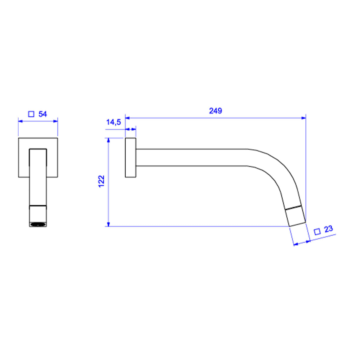 Torneira para Lavatório de Parede Tube Corten Matte - Deca