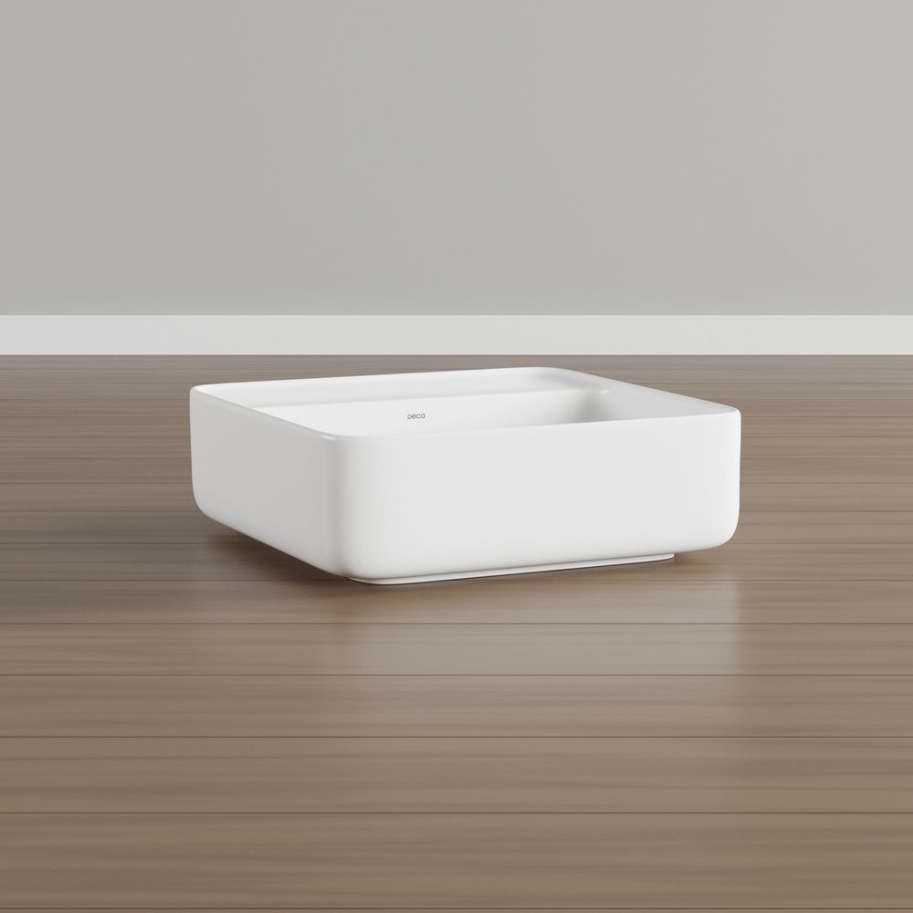 Cuba de Apoio Deca com Mesa Quadrada 30cm Slim Branco