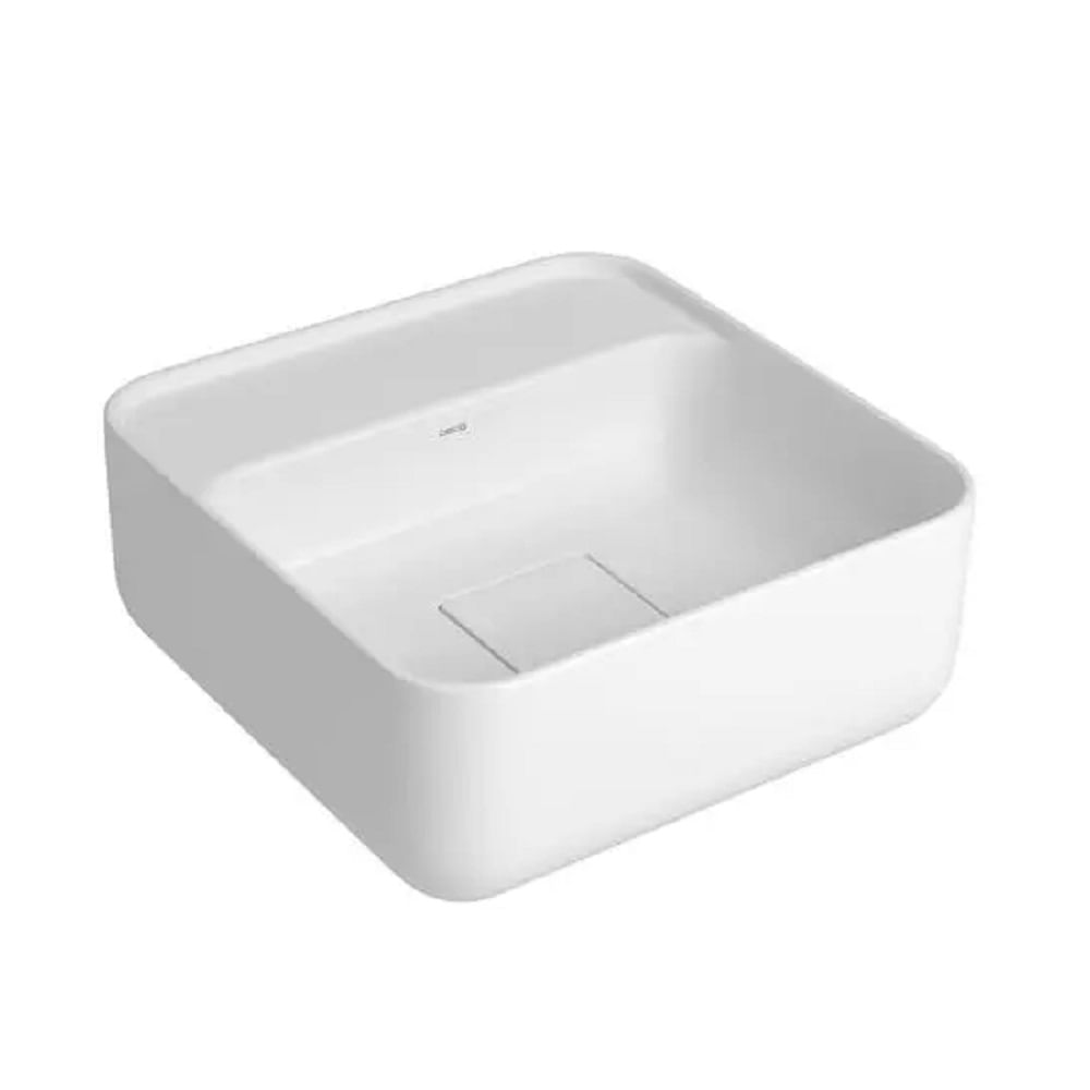Cuba de Apoio Deca com Mesa Quadrada 30cm Slim Branco