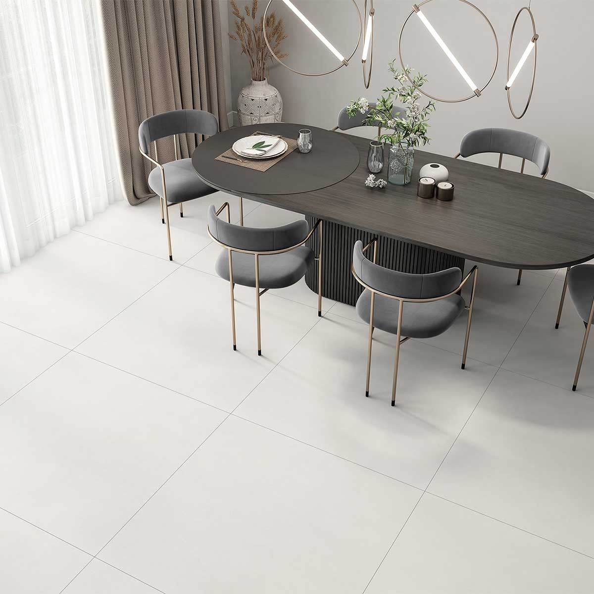 Porcelanato 83x83 cm Acetinado YORK BIANCO - Damme