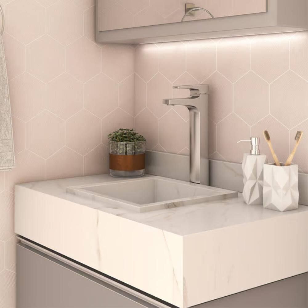 Monocomando bica alta de mesa para lavatório ColdStart Lift cromado - Docol