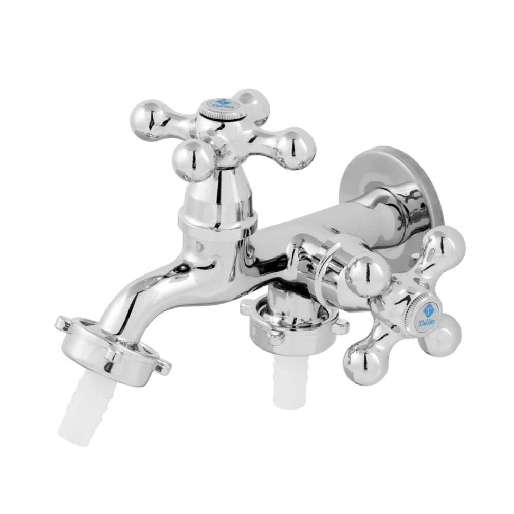 Torneira de Tanque com Saída para Máquina Cromada - Inovatte