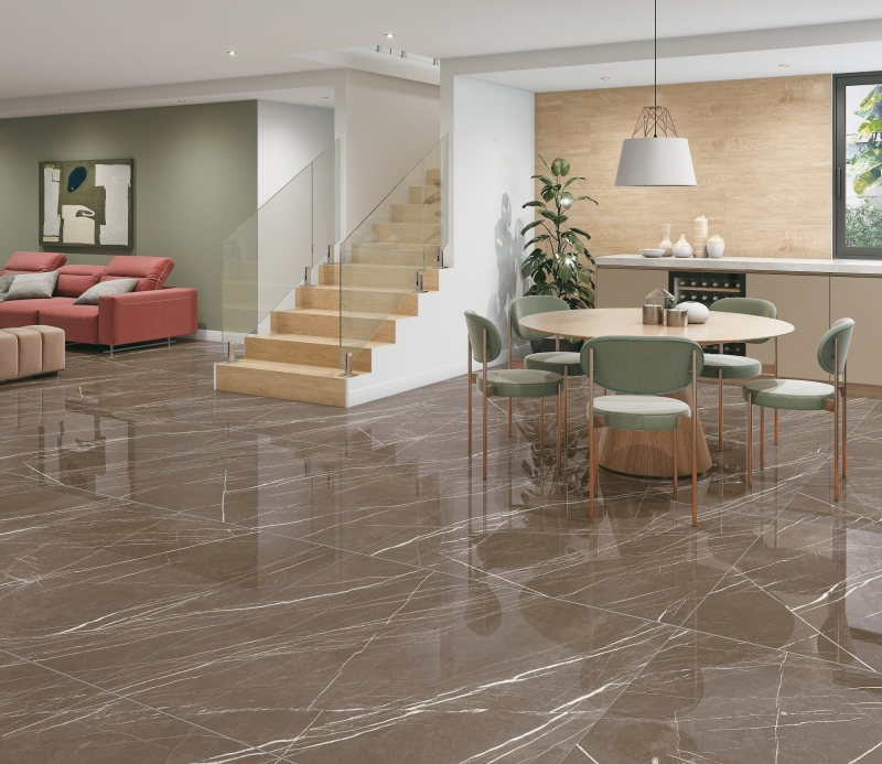 Porcelanato 120x120 cm Polido ARMANI BRONZO - Damme