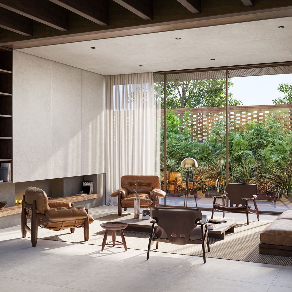 Porcelanato Lâmina Limestone Off White Mate Retificado 120x120 - Roca Select